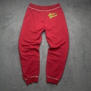 Wonder Woman Jogger Sweatpants Women's Size Medium Red